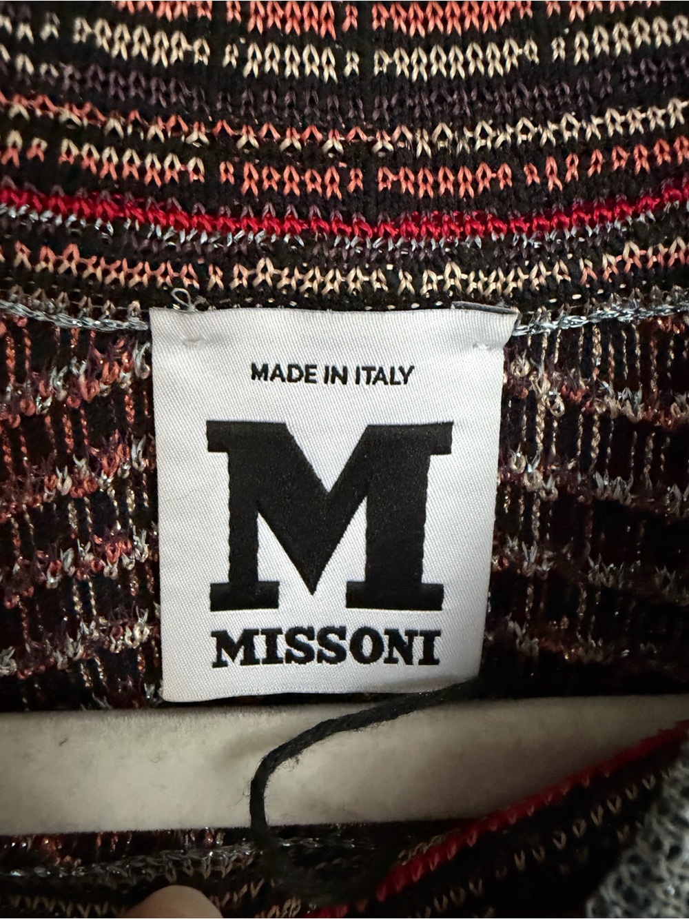 Missoni Sleeveless Floral Knit Dress in Red, Cream and Navy - Picture 2 of 3